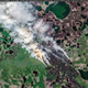 Wildfire in the Sakha Republic, within the Arctic Circle, Russia on June 8, 2020.